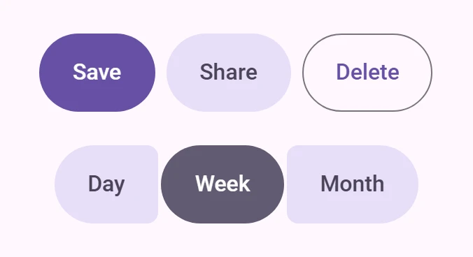 A standard and a connected button group.