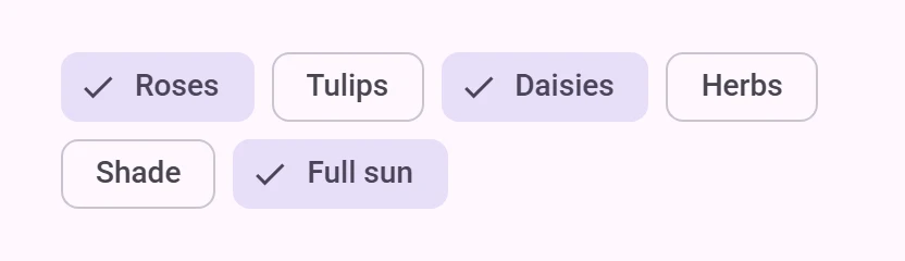 Filter chips for kinds of plants, with some selected.